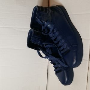 New Zara Man Navy Blue Hightop Sneakers